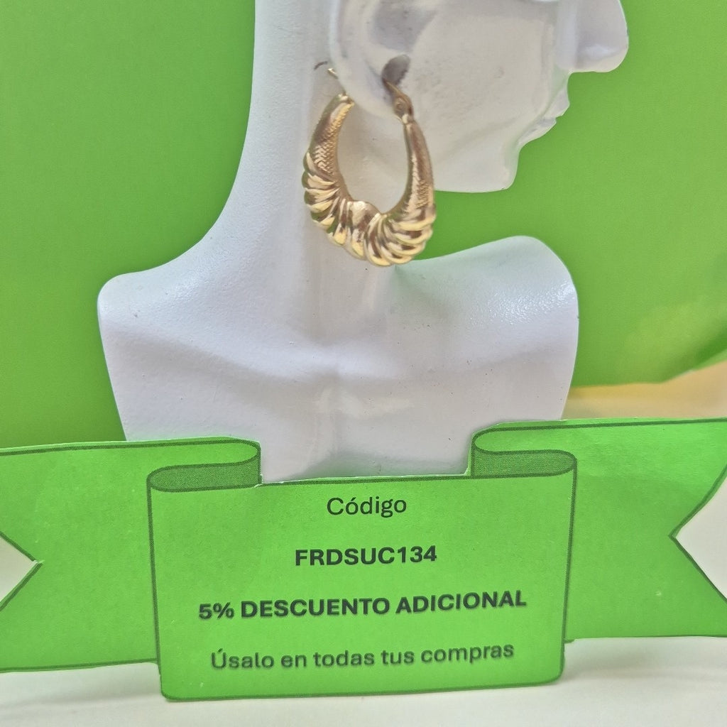 ARRACADAS PAR ORO 14 K 3,00 GRMS (SEMINUEVO)