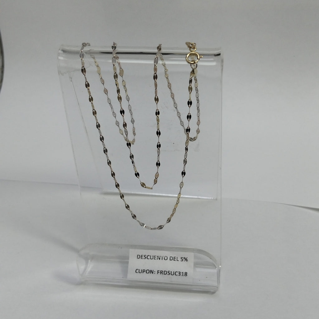CADENA ORO COMBINADO 14 K 1.2 GRMS (SEMINUEVO)