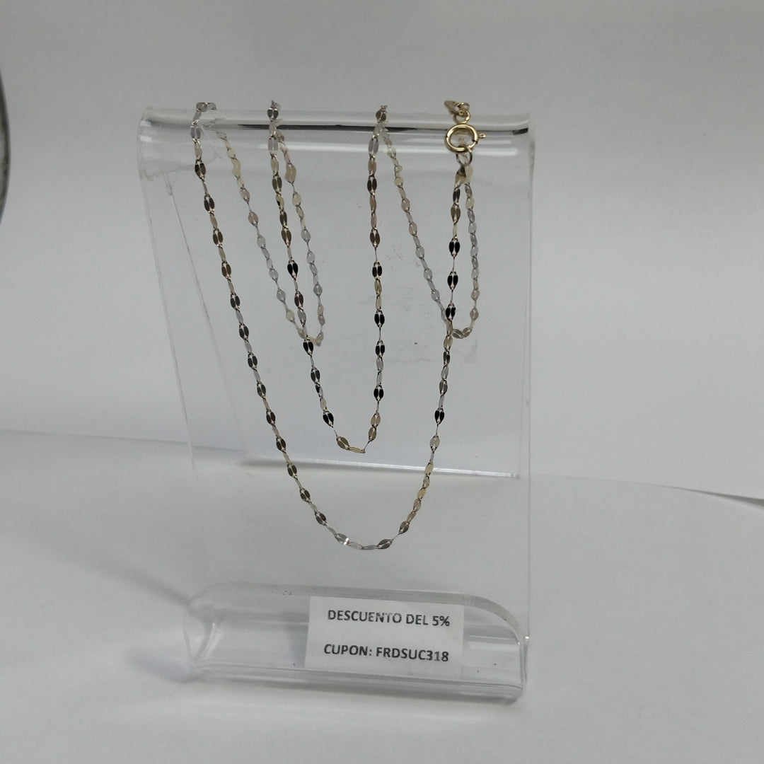 CADENA ORO COMBINADO 14 K 1.2 GRMS (SEMINUEVO)