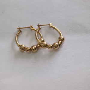 ARRACADAS PAR ORO 14 K 2.6 GRMS (SEMINUEVO)