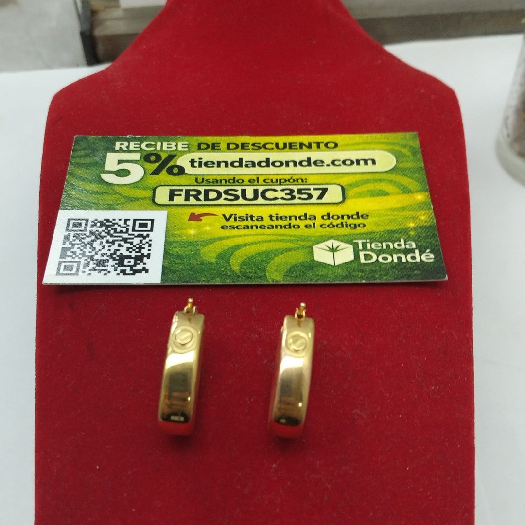 ARRACADAS PAR ORO 14 K 5.2 GRMS (SEMINUEVO)