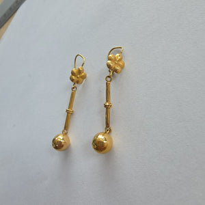 ARETES PAR ORO 14 K 2,90 GRMS (SEMINUEVO)