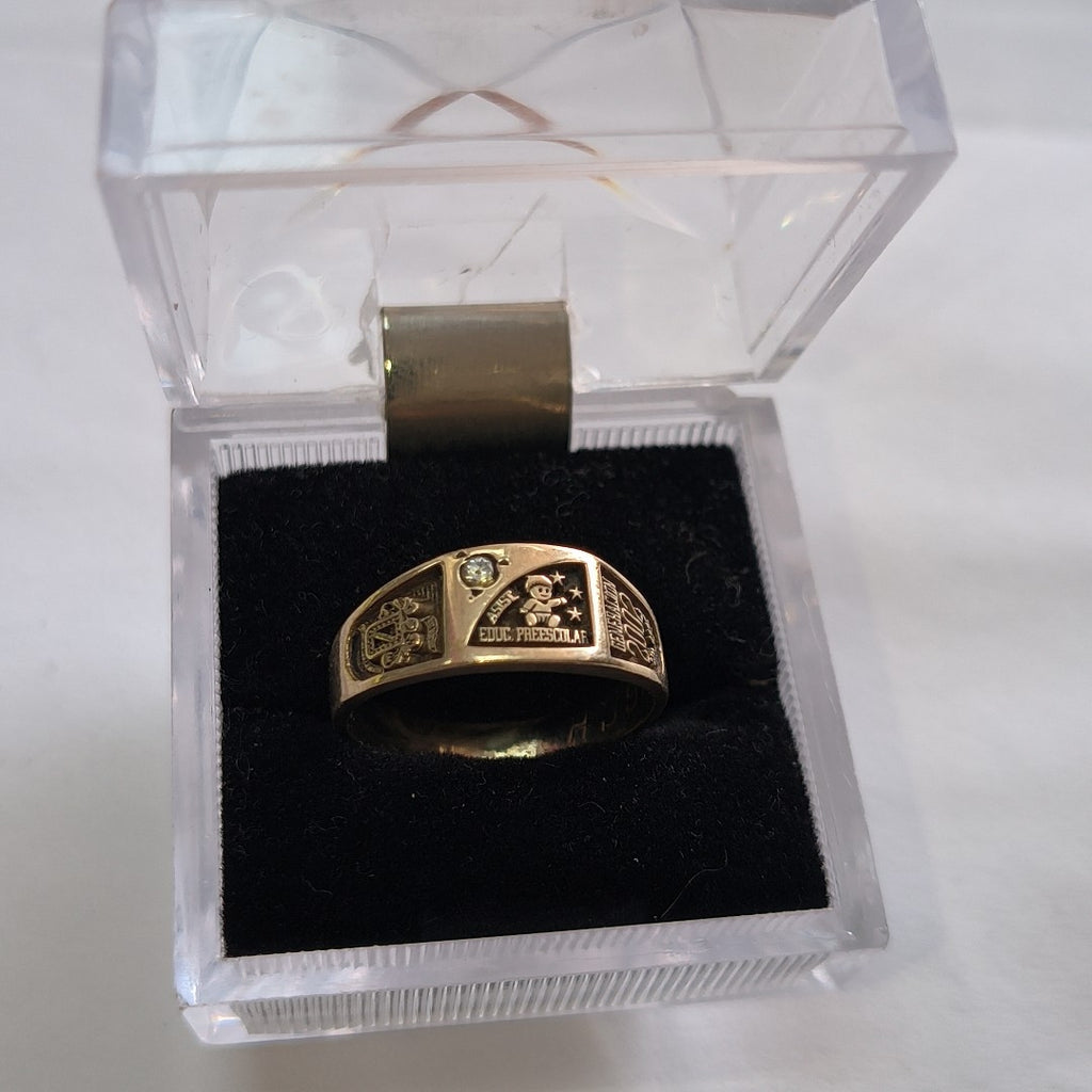 ANILLO DE GRADUACIÓN ORO 8 K 3.4 GRMS (SEMINUEVO)