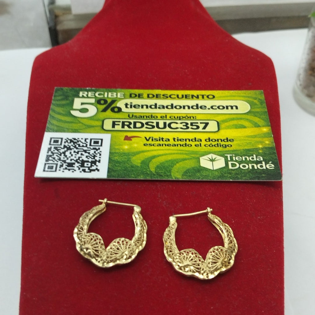 ARRACADAS PAR ORO 10 K 5 GRMS (SEMINUEVO)