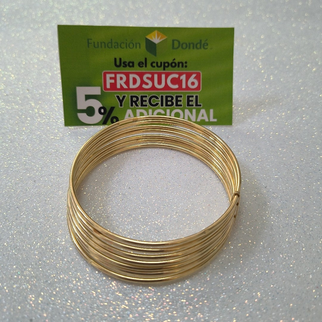 SEMANARIO DE PULSERAS ORO 14 K 10,50 GRMS (SEMINUEVO)