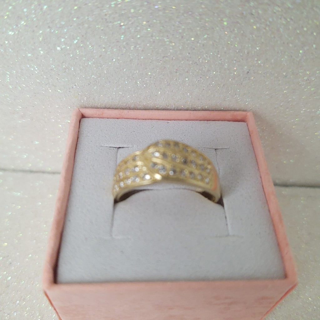 ANILLOS C CIRCONIAS 14K TALLA 7 2.8 GR (NUEVO)