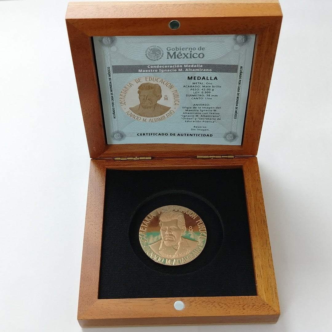 MEDALLA CONMEMORATIVA ORO 21 K 42,00 GRMS (SEMINUEVO)