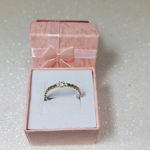 ANILLO ANILLITO C CIRCONIAS 14K 8 TALLA 1.2 GR (NUEVO)