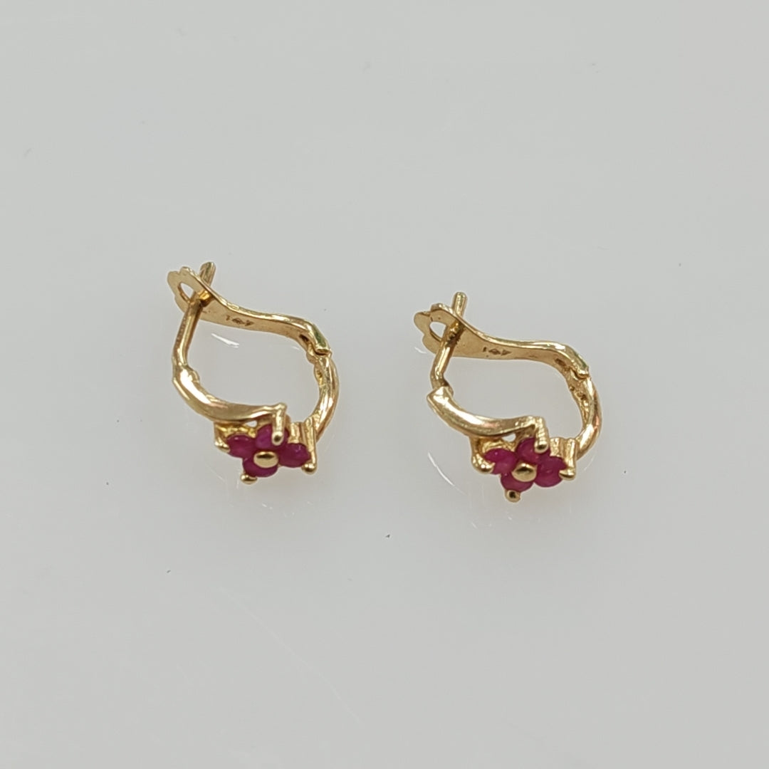 ARETES PAR ORO 14 K 1.3 GRMS (SEMINUEVO)
