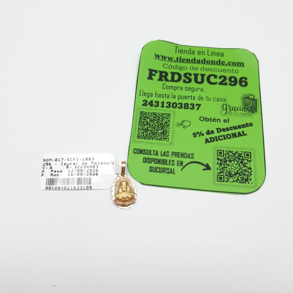 MEDALLA RELIGIOSA ORO 10 K 0,90 GRMS (SEMINUEVO)