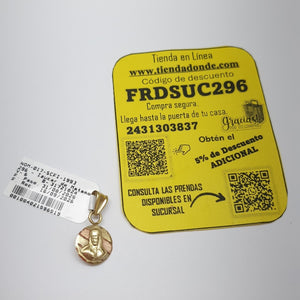 MEDALLA RELIGIOSA ORO 14 K 1,00 GRMS (SEMINUEVO)