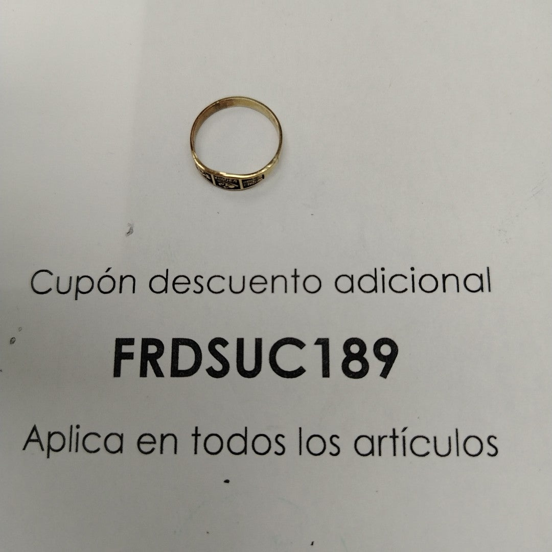 ANILLO DE GRADUACIÓN ORO 8 K 1.4 GRMS (SEMINUEVO)