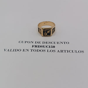 ANILLO DE GRADUACIÓN ORO 14 K 8.4 GRMS (SEMINUEVO)