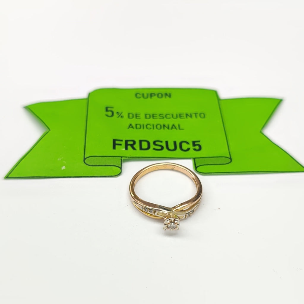 SOLITARIO ORO 14 K 2.4 GRMS (SEMINUEVO)