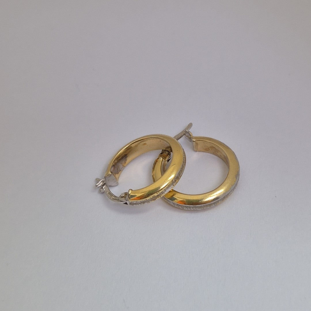 ARRACADAS PAR ORO, ORO COMBINADO 14 K 2.5 GRMS (SEMINUEVO)