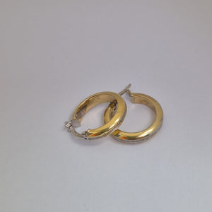 ARRACADAS PAR ORO, ORO COMBINADO 14 K 2.5 GRMS (SEMINUEVO)