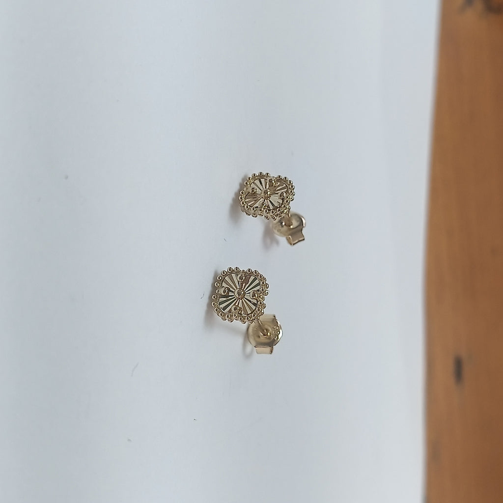 BROQUELES ORO 14K 1.5 (NUEVO)