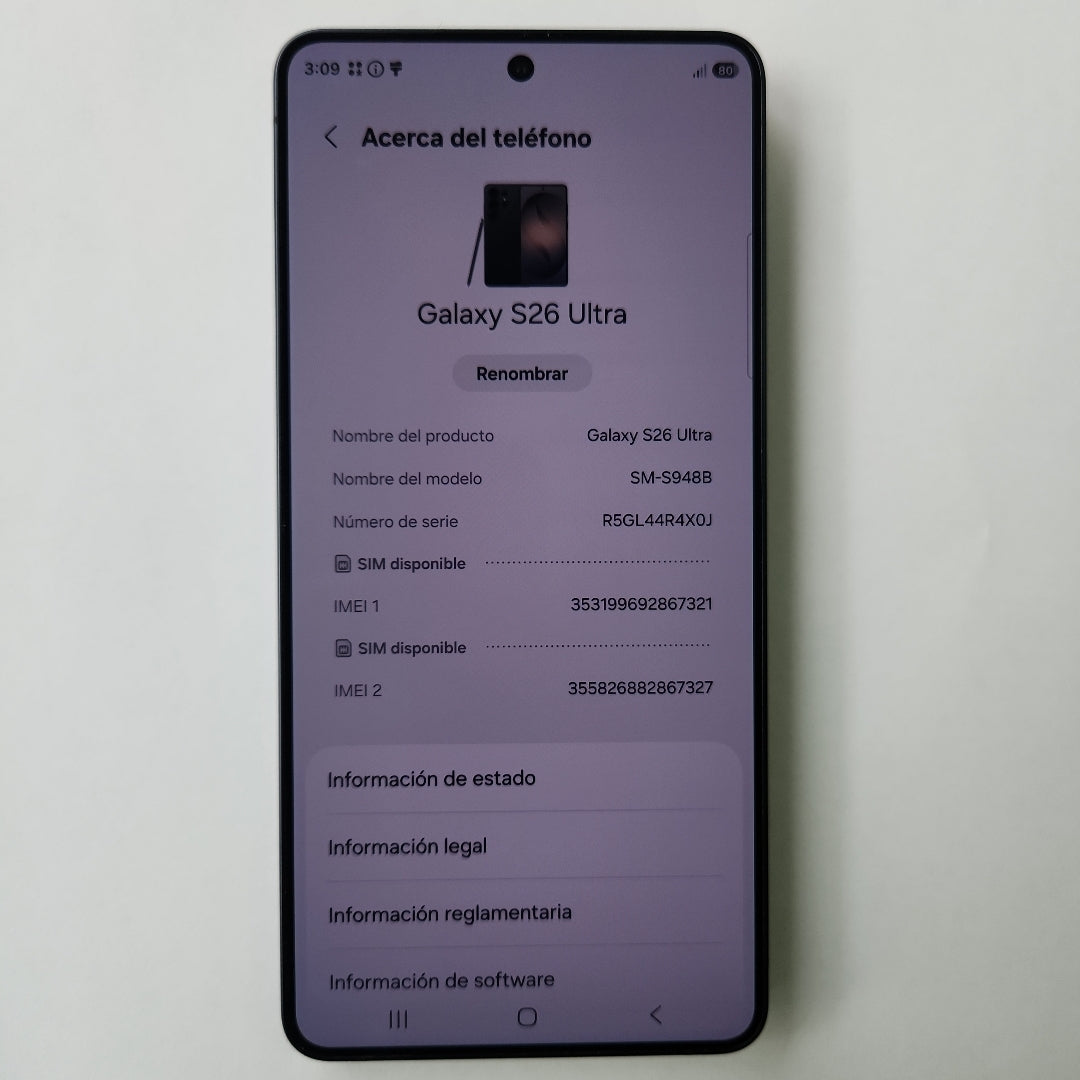 CELULAR SAMSUNG GALAXY S26 ULTRA SM-S948B (2026) 512 GB 12 GB RAM (SEMINUEVO)
