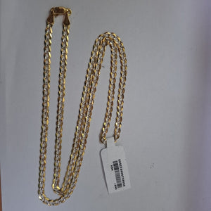 CADENAS BARBADA DIAMANTADA ORO 14K 60 CM 9.4 GR (NUEVO)