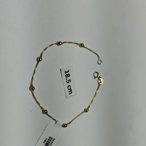 PULSERA ESPECIAL CON BOLITAS 14K 18 CM 1.4 GR (NUEVO)