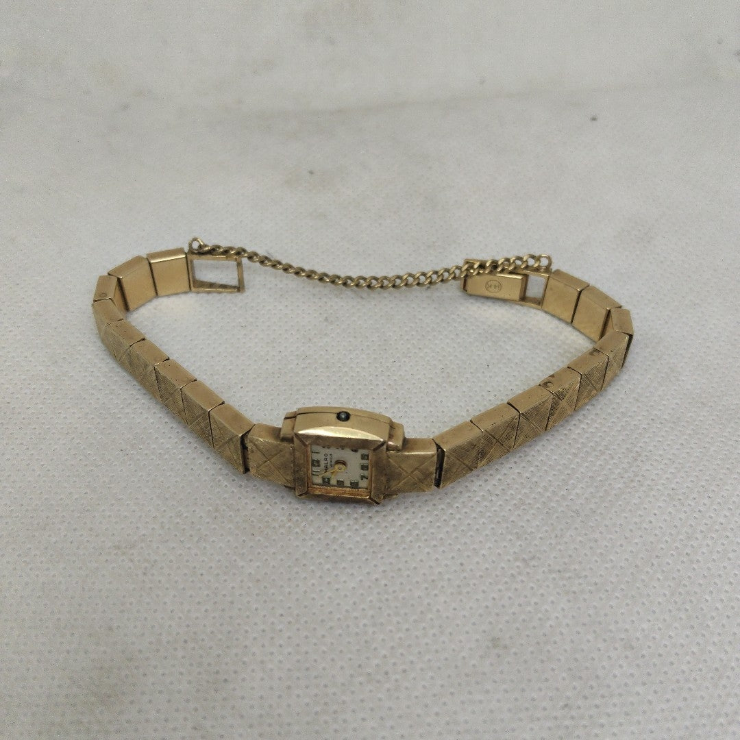 RELOJ CAJA ACERO PULSO ORO ORO 14 K 25.7 GRMS (SEMINUEVO)