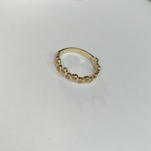 ANILLO ANILLITO C CIRCONIAS 14K 9 TALLA 2.1 GR (NUEVO)