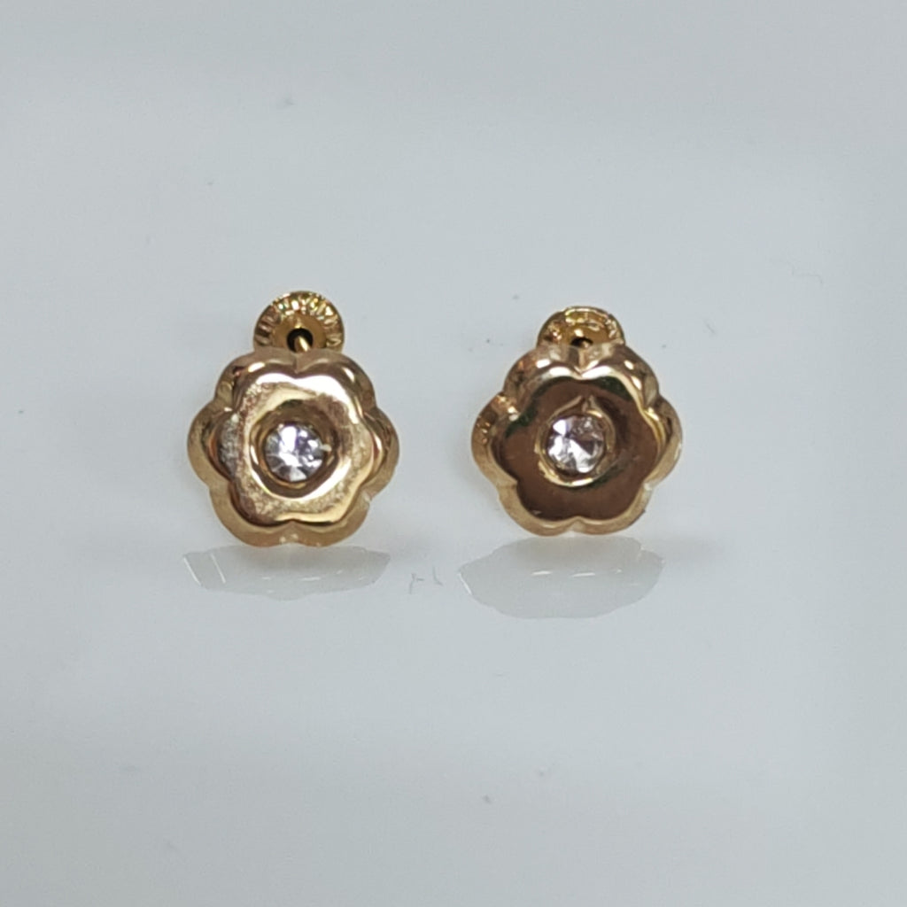 BROQUELES BROQUEL FIG FLOR C CIRCONIA 14K 0.2581 GR (NUEVO)