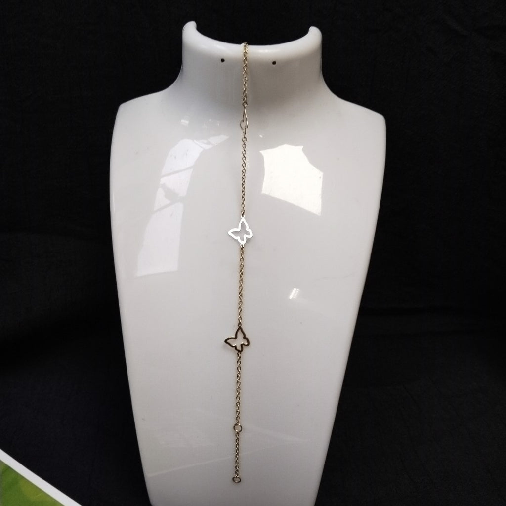 PULSERA ESPECIAL C MARIPOSAS 14K 18 CM 1.7 GR (NUEVO)