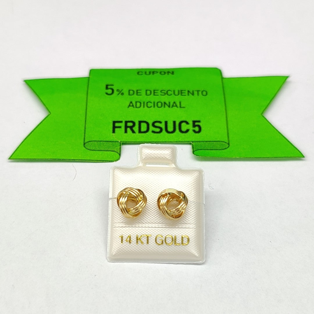 BROQUELES ORO 14K 1.8 (NUEVO)