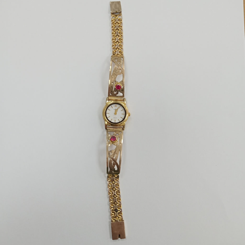 RELOJ CAJA ACERO PULSO ORO ORO 10 K 13 GRMS (SEMINUEVO)
