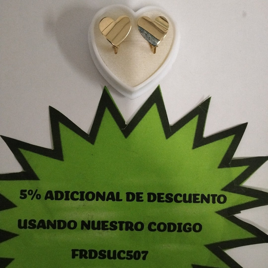 BROQUELES ORO 14K 2 (NUEVO)