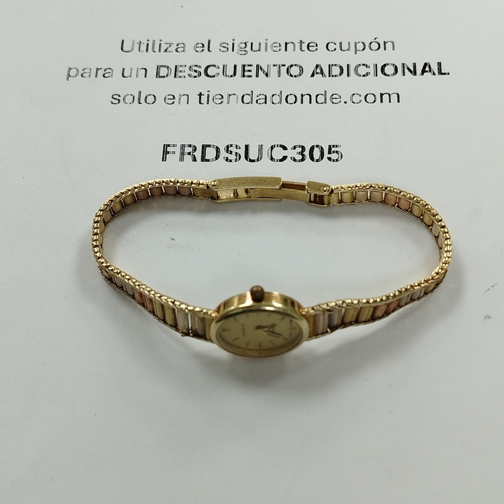 RELOJ CAJA Y PULSO ORO ORO 14 K 19 GRMS (SEMINUEVO)