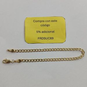 PULSERA TEJIDO BARBADA 14K 18 CM 3.3 GR (NUEVO)