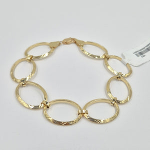 PULSERA CON AROS OVALADOS 14K 18 CM 5.2 GR (NUEVO)
