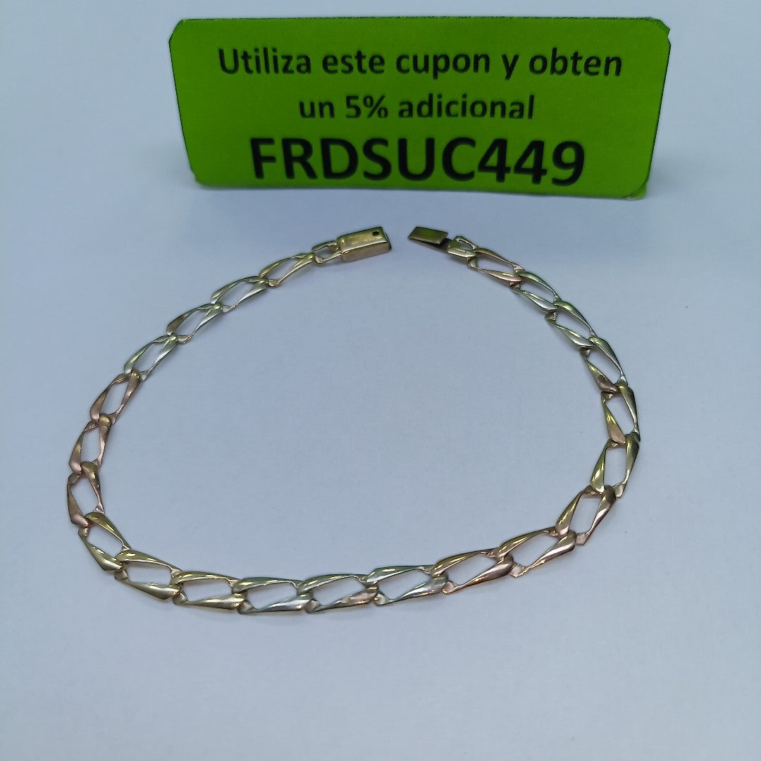 PULSERA ORO, ORO COMBINADO 10 K 1.7 GRMS (SEMINUEVO)
