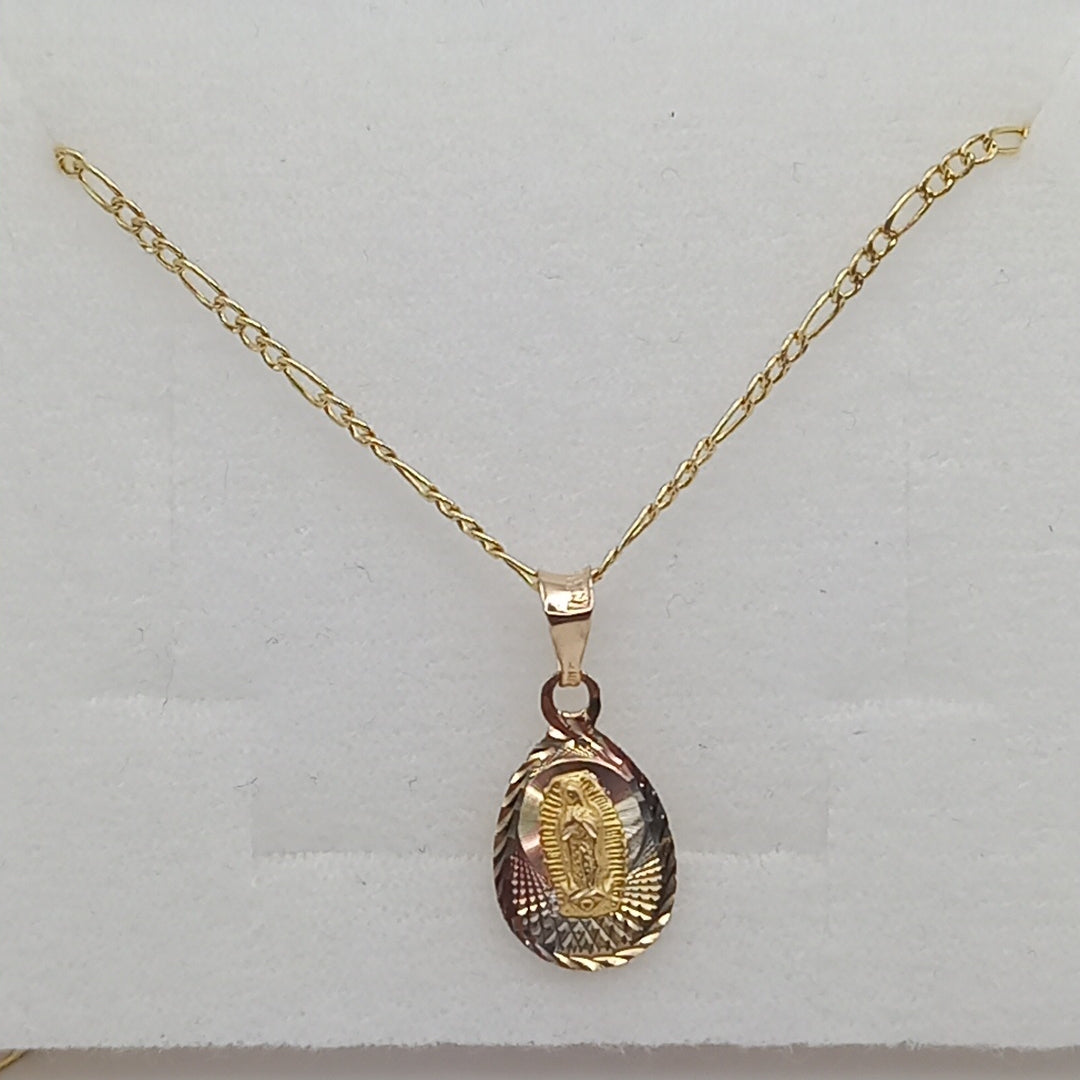 CADENA,MEDALLA RELIGIOSA ORO 10 K 1,40 GRMS (SEMINUEVO)