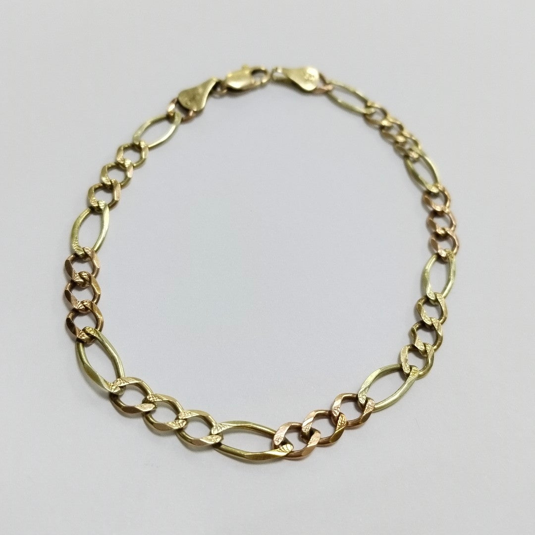 PULSERA ORO COMBINADO 14 K 7,80 GRMS (SEMINUEVO)