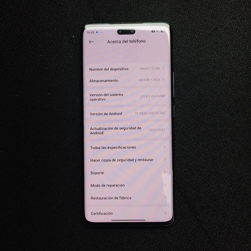 CELULAR XIAOMI 13 LITE 2210129SG (2023) 128 GB 8 GB RAM (SEMINUEVO)