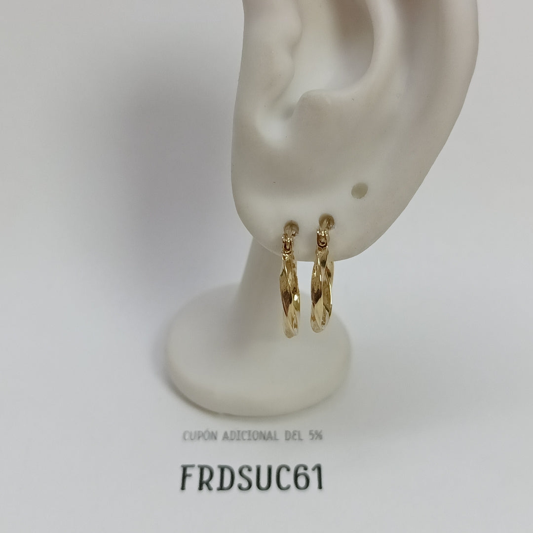 ARETES ARRACADAS TORZAL 14K 1.1 GR (NUEVO)