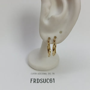 ARETES ARRACADAS TORZAL 14K 1.1 GR (NUEVO)