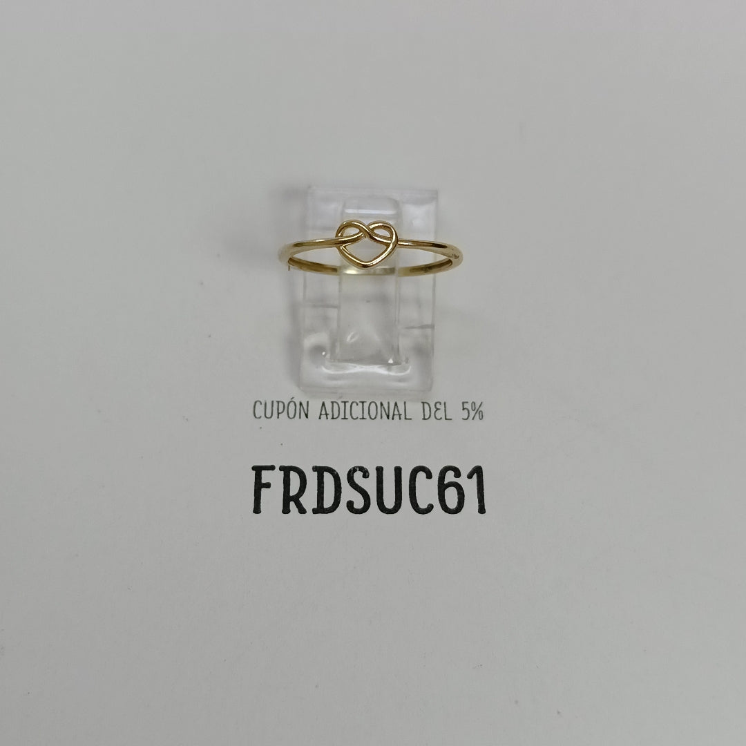 ANILLOS ANILLITO FIG CORAZON 10K TALLA 8 0.9 GR (NUEVO)