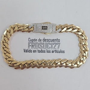 PULSERA CABALLERO MONACO ORO 14K 11.6 (NUEVO)
