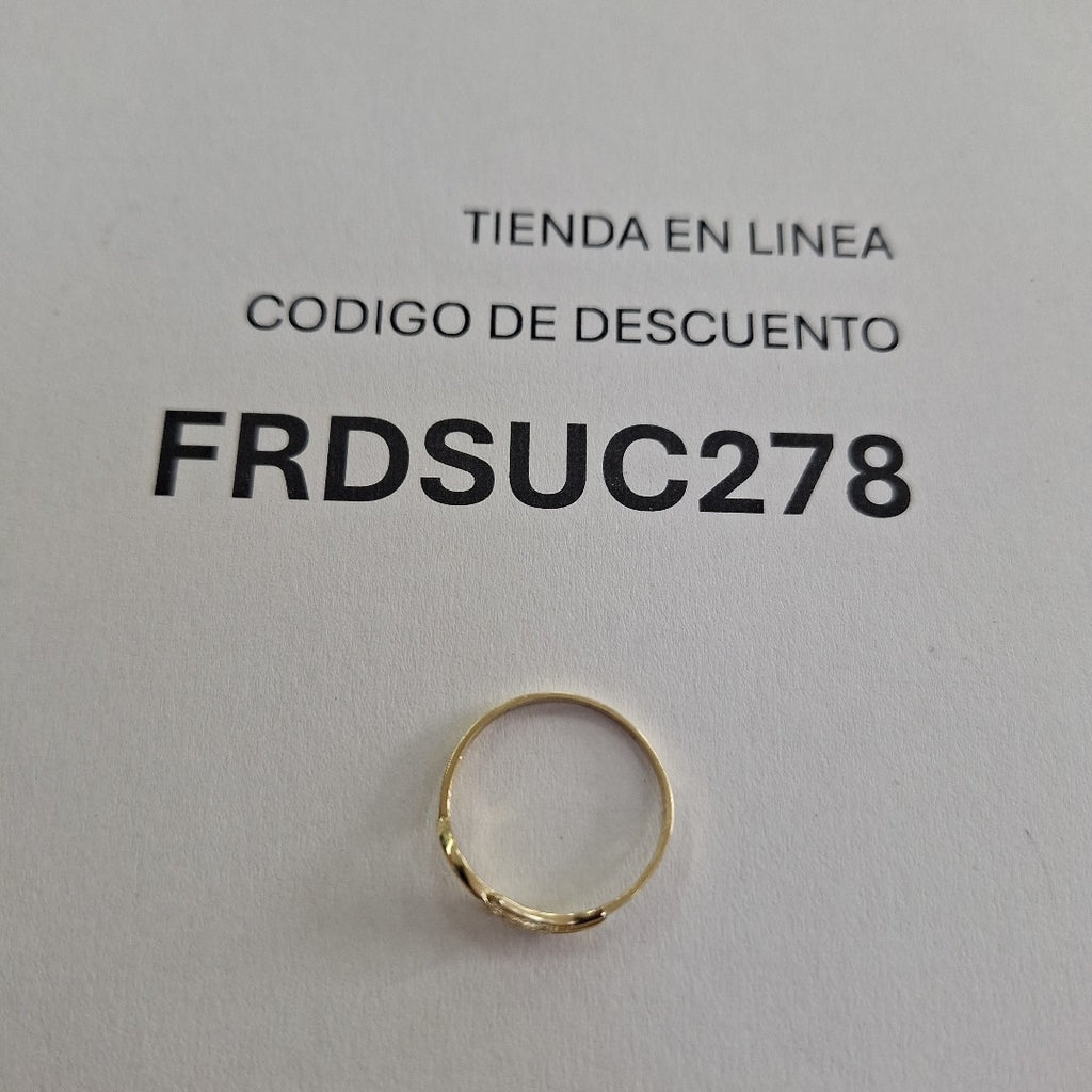 ANILLOS CON CIRCONIAS 14K TALLA 7 0.8 GR (NUEVO)