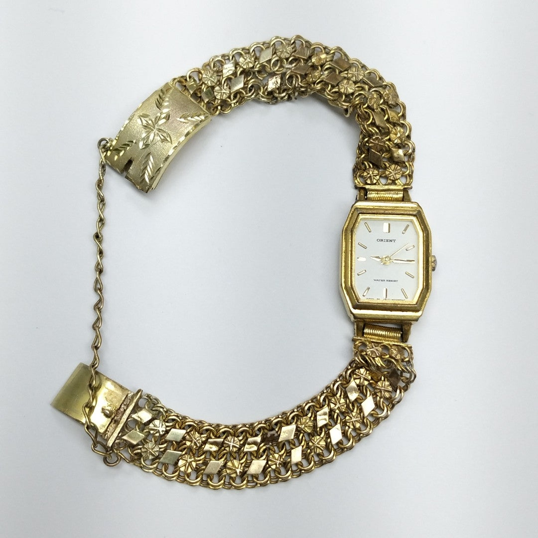 RELOJ CAJA ACERO PULSO ORO ORO 10 K 24.9 GRMS (SEMINUEVO)
