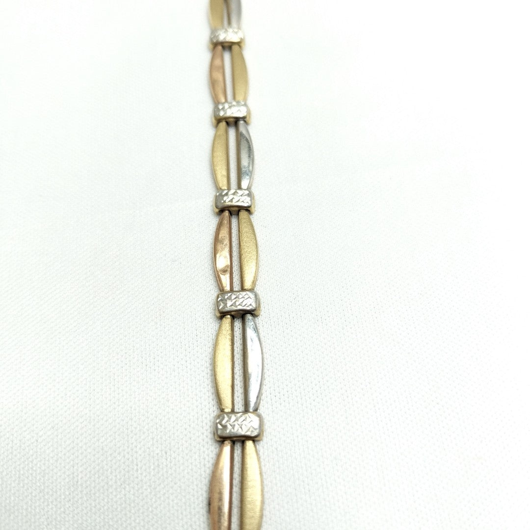 PULSERA ORO COMBINADO 10 K 6,30 GRMS (SEMINUEVO)