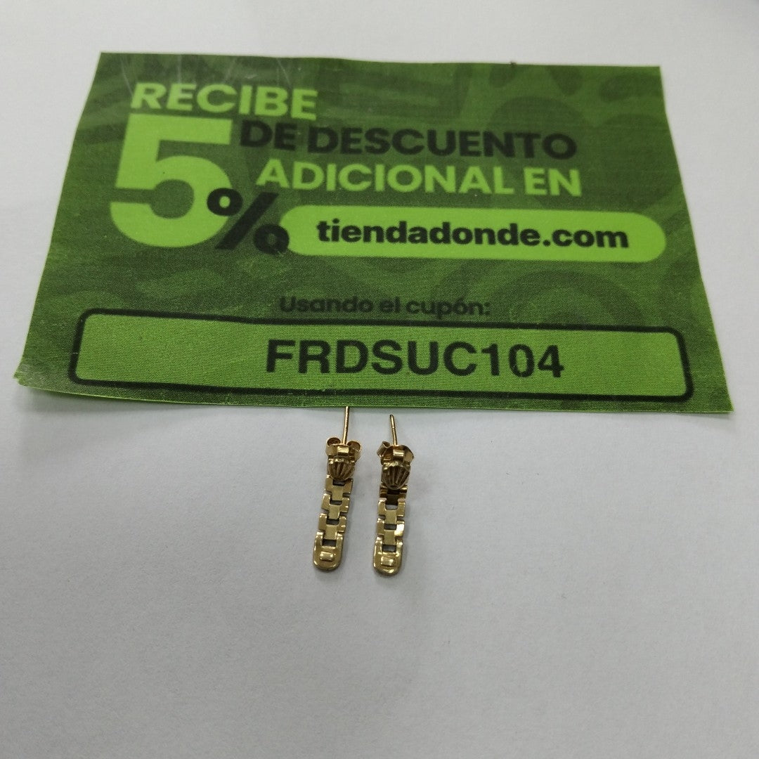 ARETES PAR ORO 14 K 1.5 GRMS (SEMINUEVO)