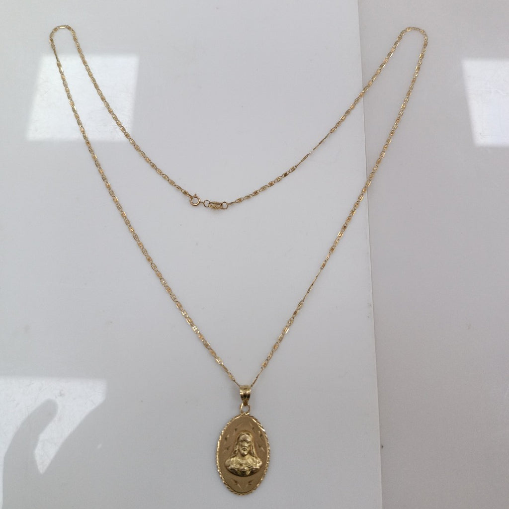 CADENA, MEDALLA RELIGIOSA ORO, ORO COMBINADO 10 K 4.5 GRMS (SEMINUEVO)