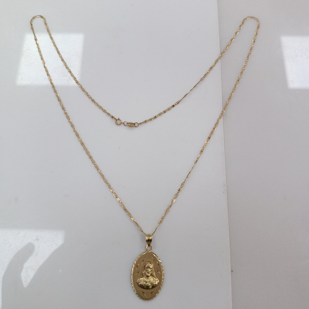 CADENA, MEDALLA RELIGIOSA ORO, ORO COMBINADO 10 K 4.5 GRMS (SEMINUEVO)