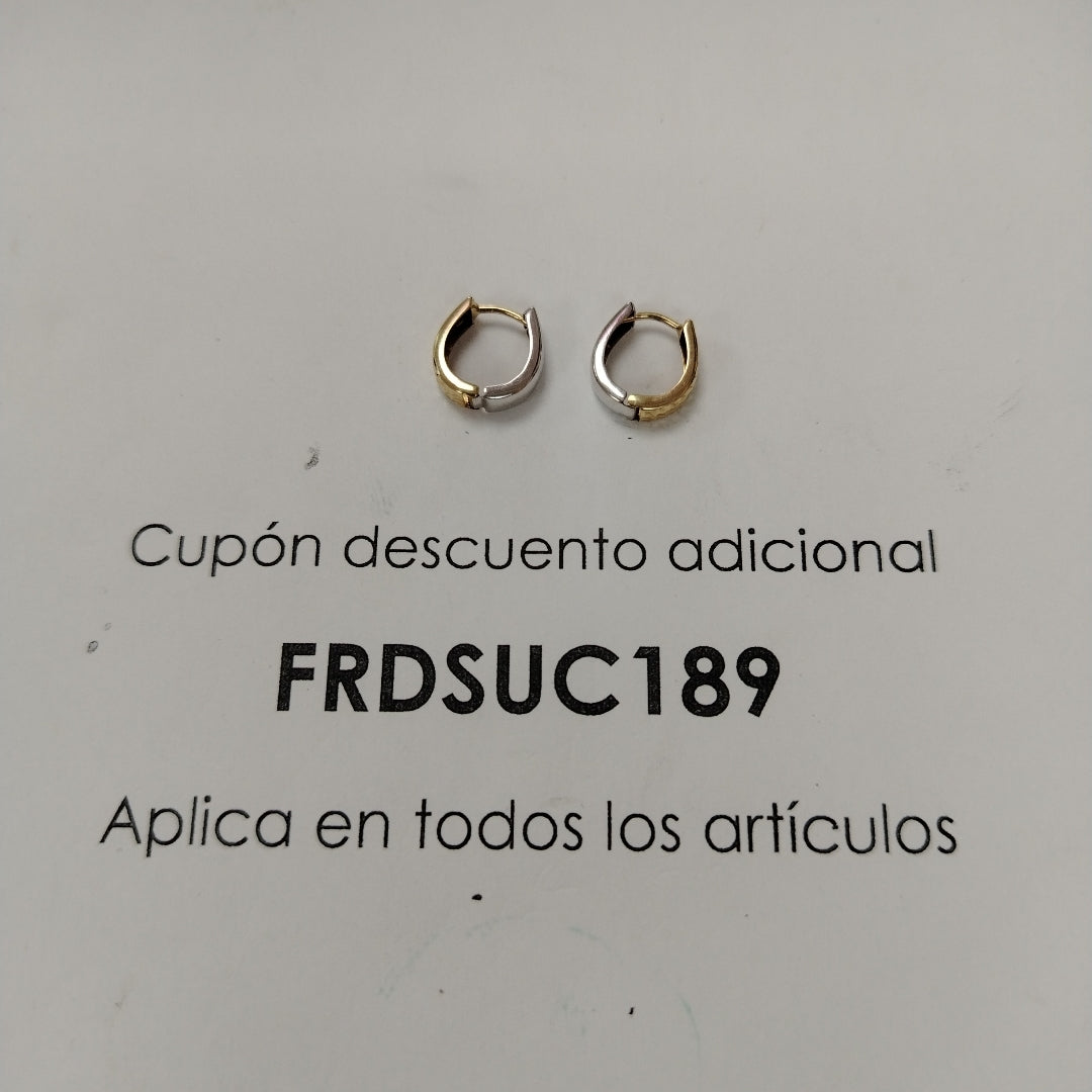 ARRACADAS PAR ORO 14 K 1.1 GRMS (SEMINUEVO)