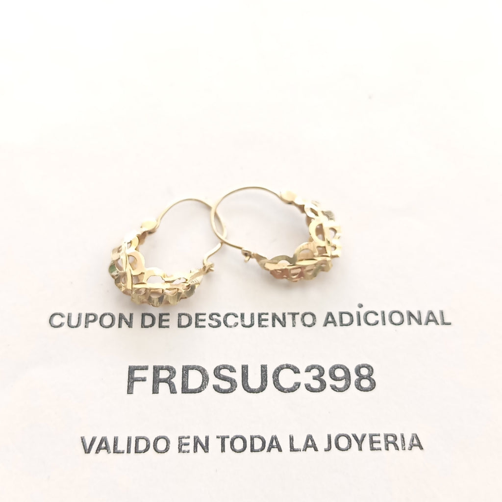 ARETES PAR ORO 8 K 1.6 GRMS (SEMINUEVO)